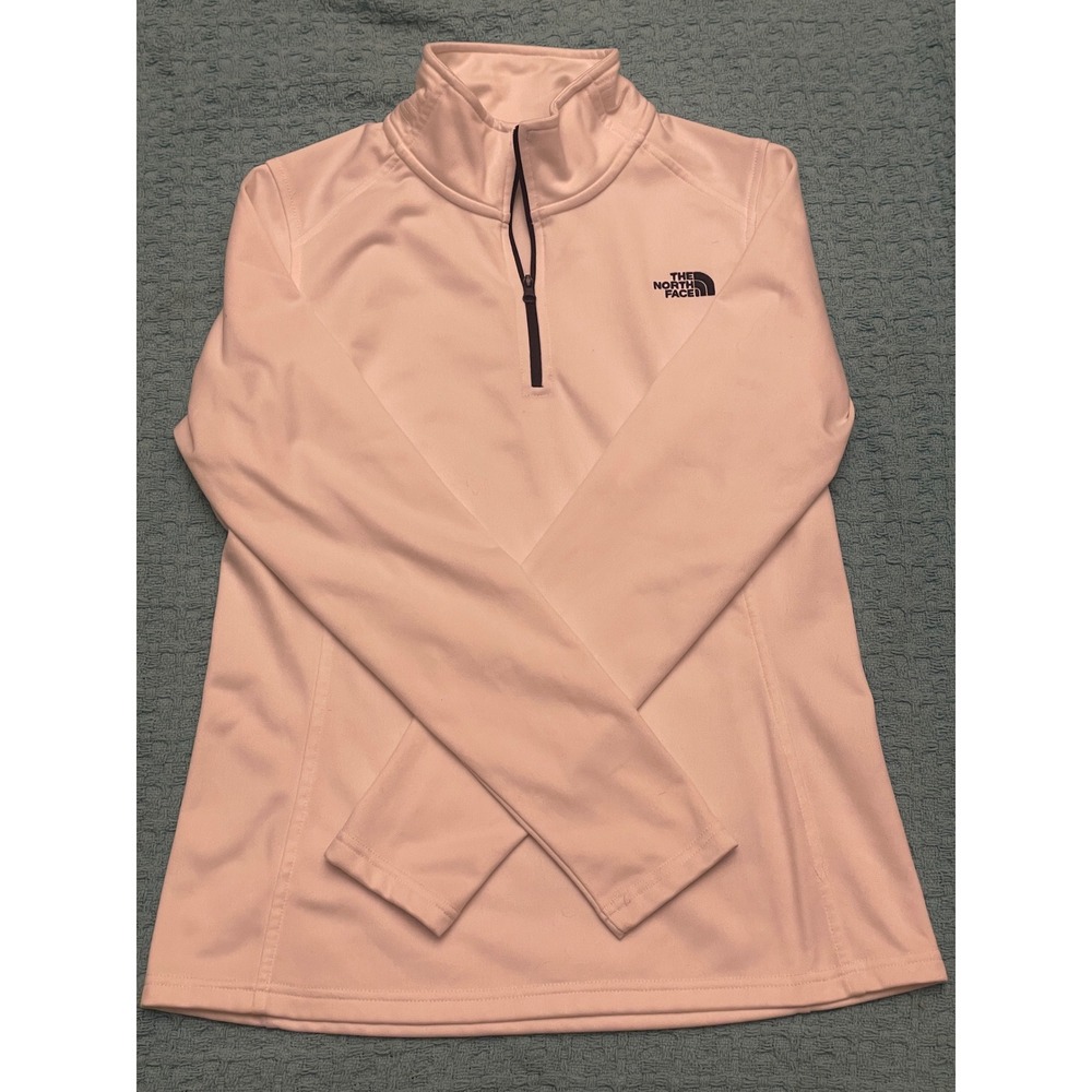 The North Face Womens White Quarter Zip Pullover Active Top Size Medium